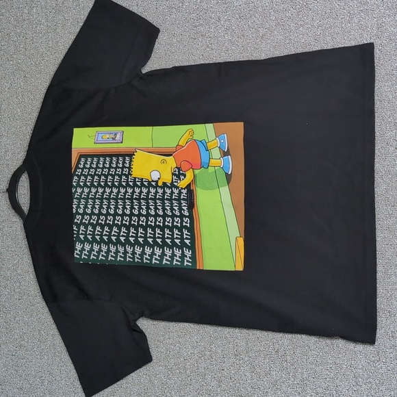 Dirty Kid Co The Simpsons 'The ATF Is Gay' Donut Tee Size Large in Black - Picture 4 of 7